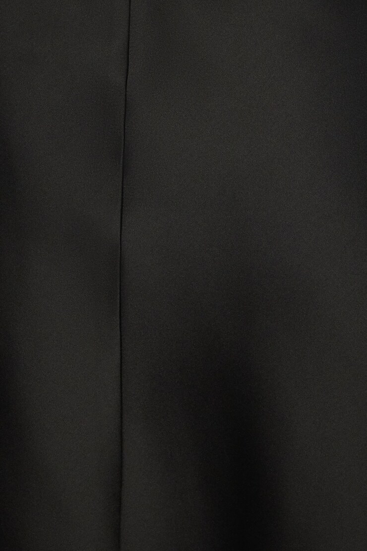 Halter Satin Mini Dress Jet Black large