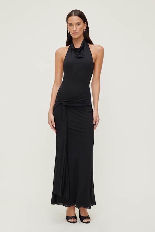 knee length dresses for ladies Amelie Mesh Maxi Dress Coffee / M main image 1