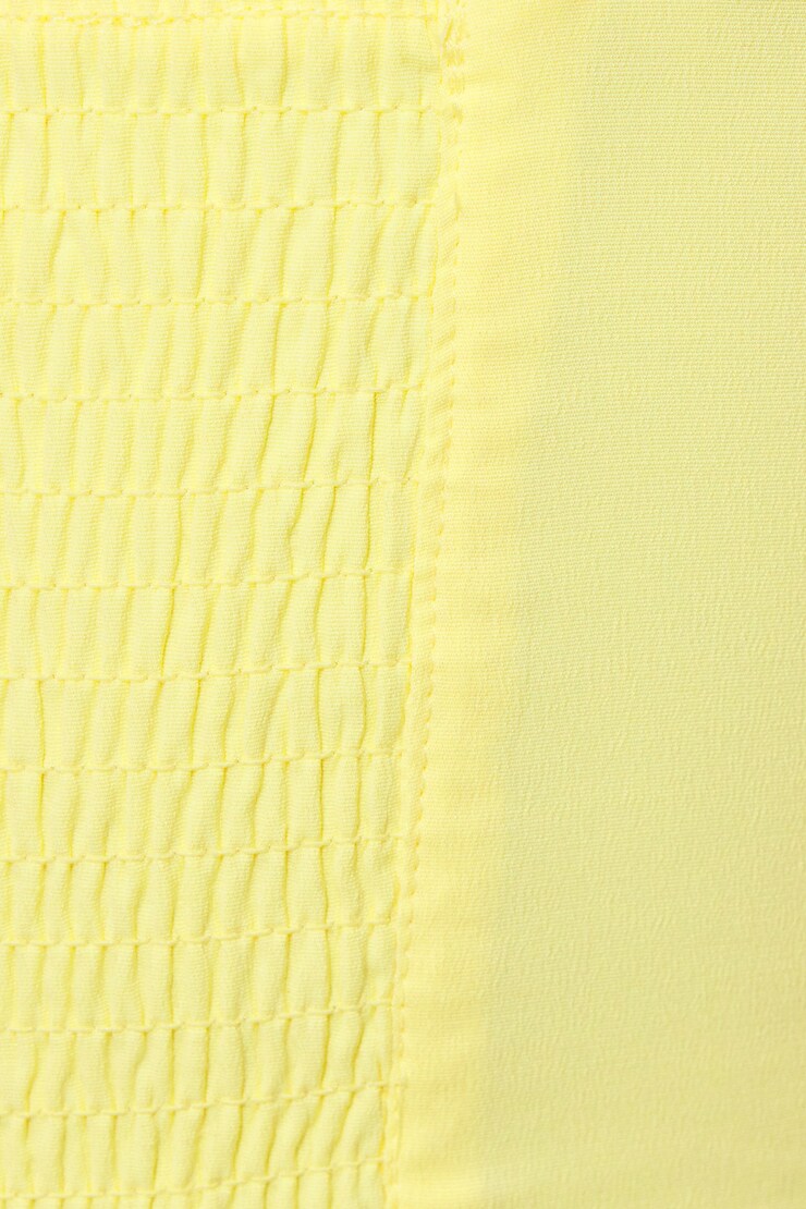 Lia Lace Trim Bustier Top, Double Cream Yellow, large