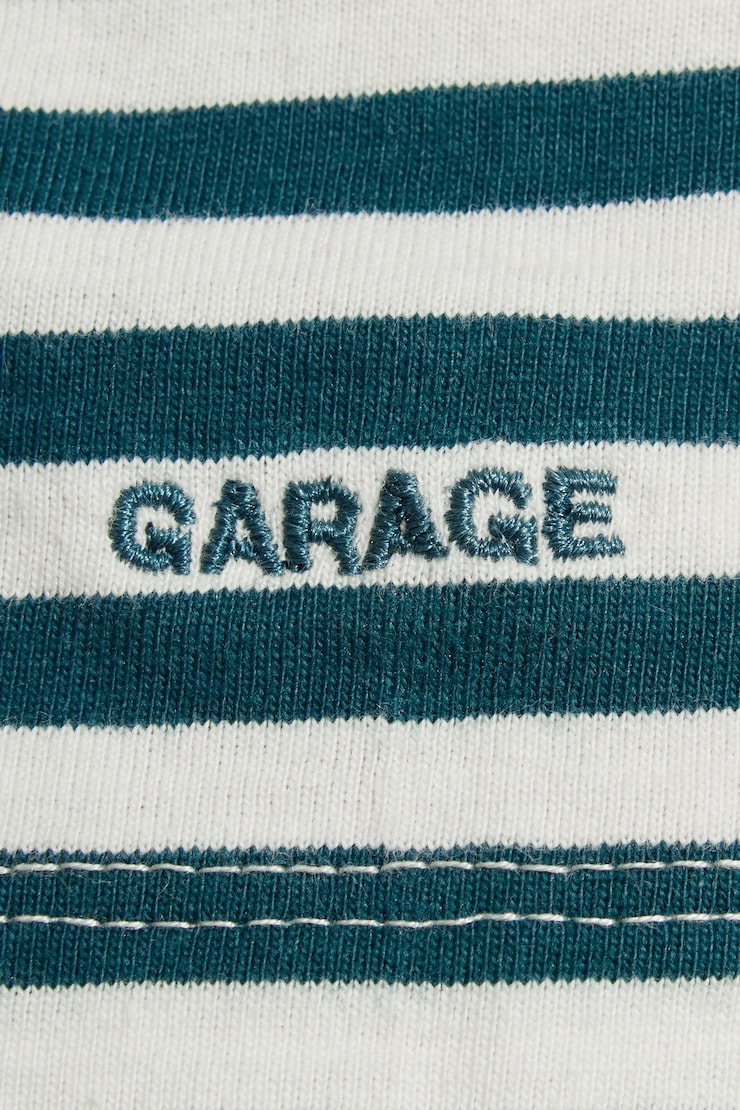 Fluid Long Sleeve Crewneck, Teal/Grey Stripes, large