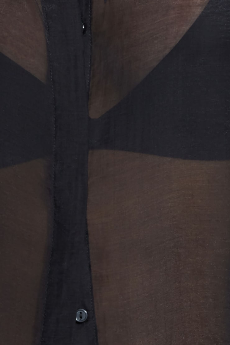 Sheer Relaxed Shirt Jet Black large