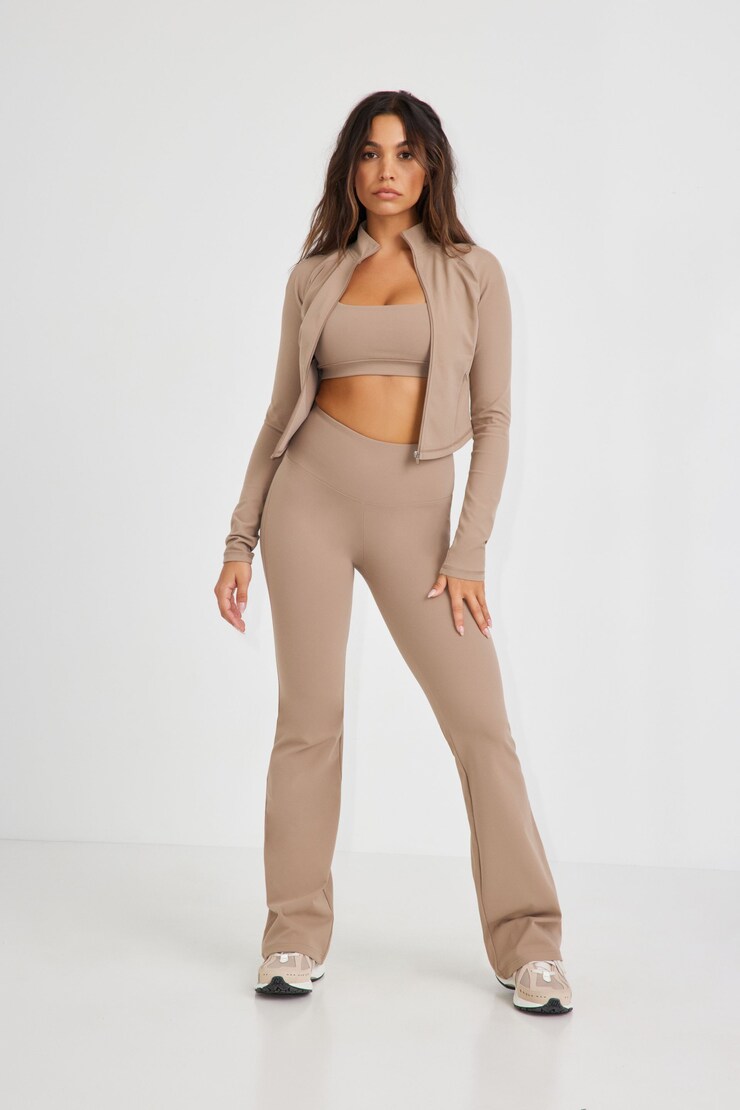 Flare Legging, Taupe Grey, large
