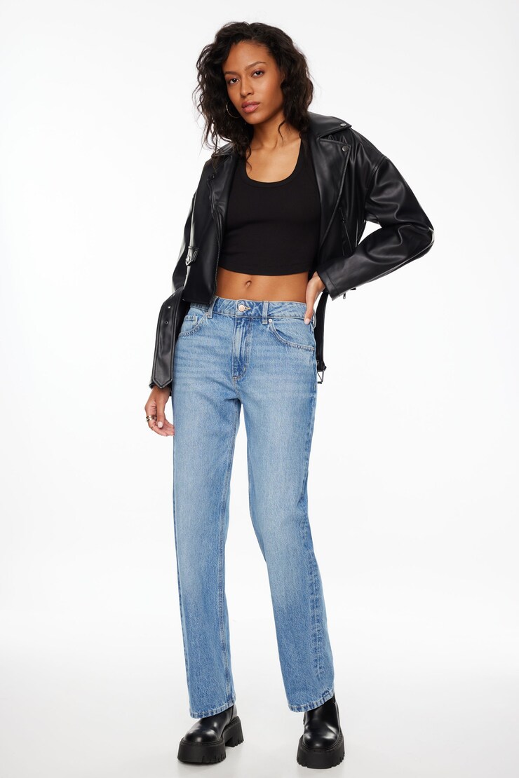 Camden Scoop Neck Crop Top  Jet Black  large