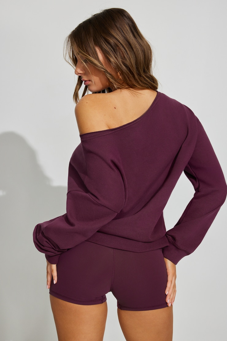 SoftTerry Off Shoulder Sweatshirt