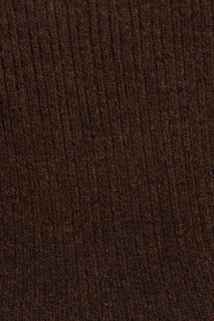 Cozy Loose Off Shoulder Sweater, French Roast Brown Melange, large
