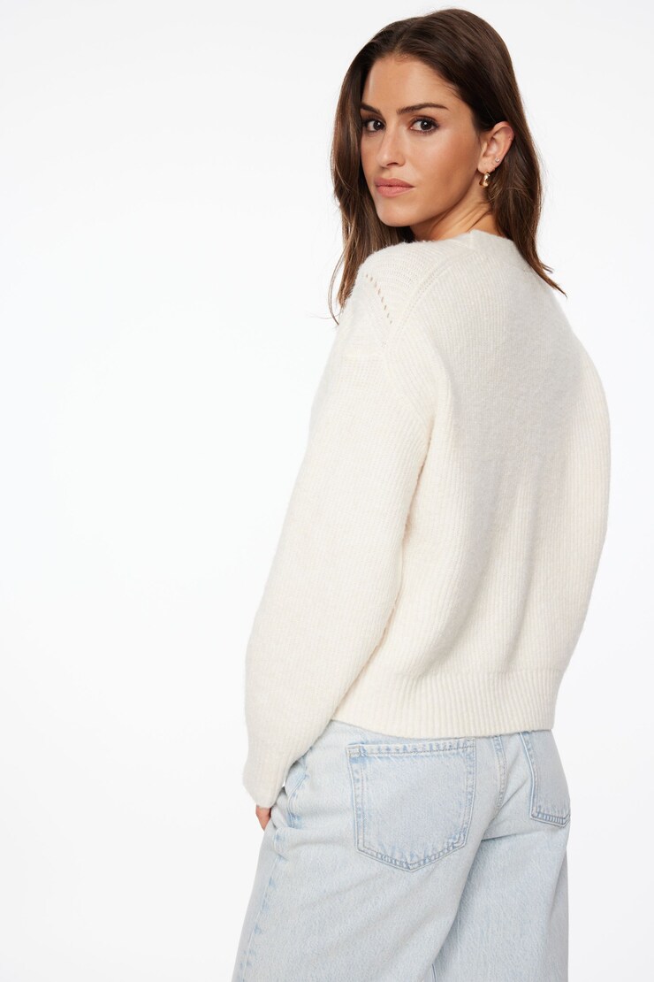 Heavenlyarn™ V-Neck Cardigan Sea Salt Melange large