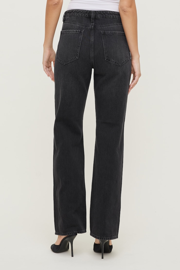 Cara Rigid High Rise Straight Leg Jeans