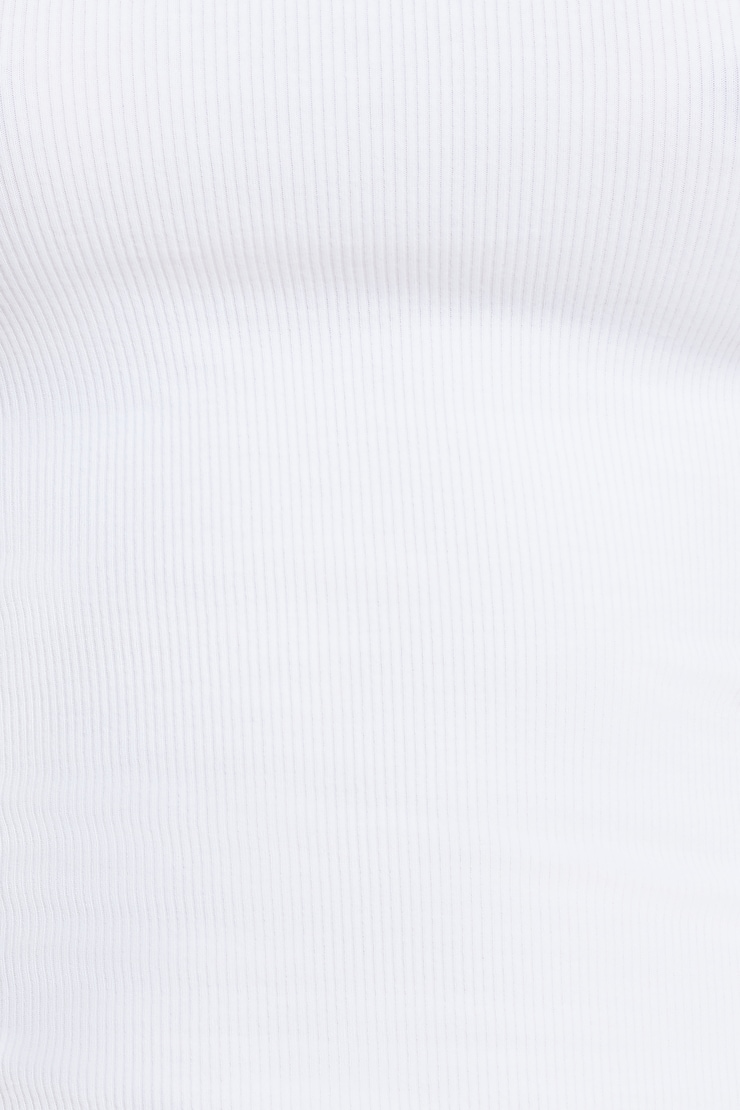Tedi Ribbed Long Sleeve T Shirt Bright White large
