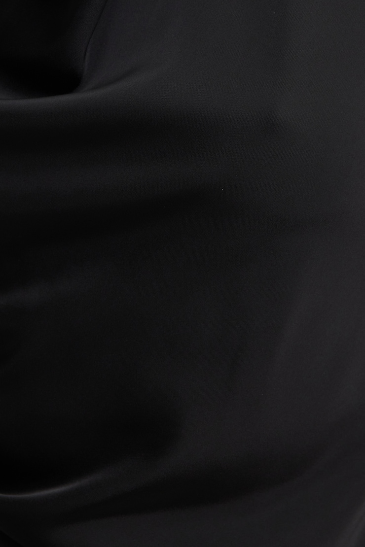 Halter Satin Mini Dress Jet Black large