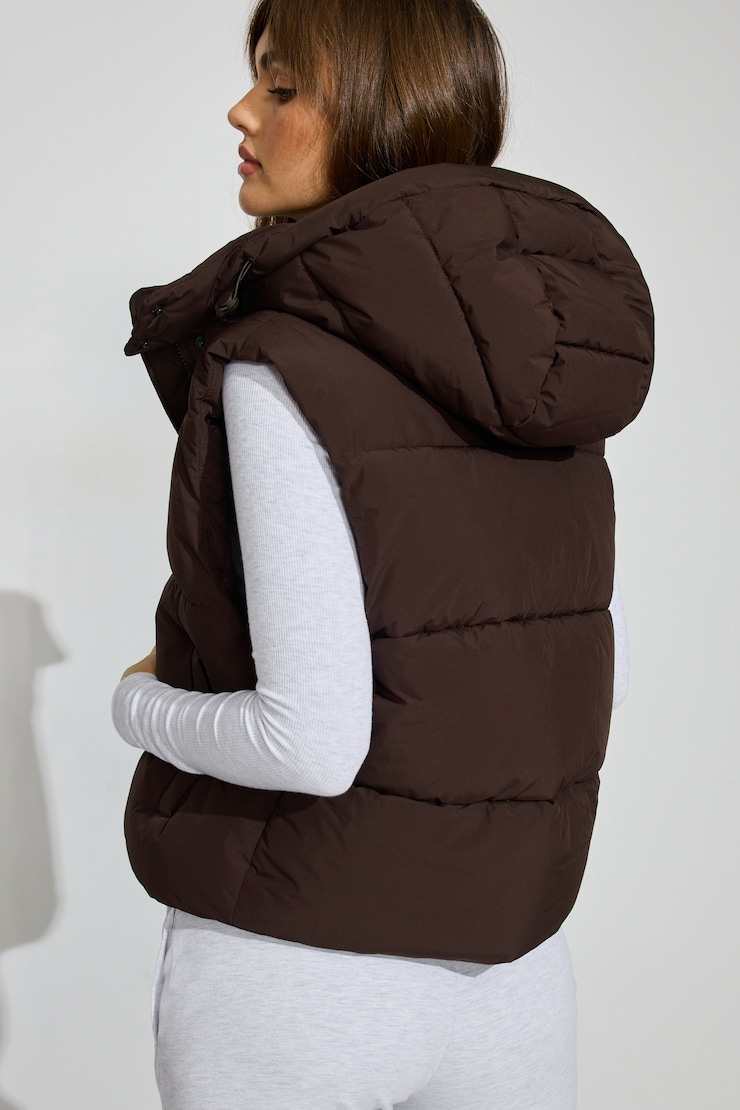 Perfect Puff Vest, Chocolate Mousse Brown, large