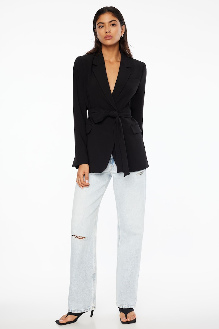 Leia Belted Blazer Jet Black  large