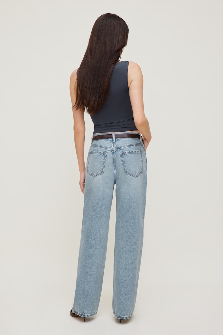 Rowan Mid Rise Baggy Wide Leg Jeans