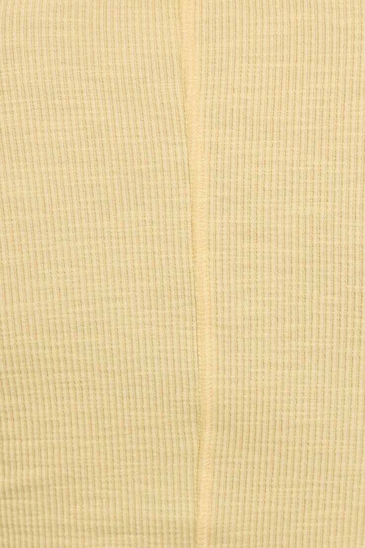 Henley Long Sleeve T Shirt, Double Cream Yellow, large