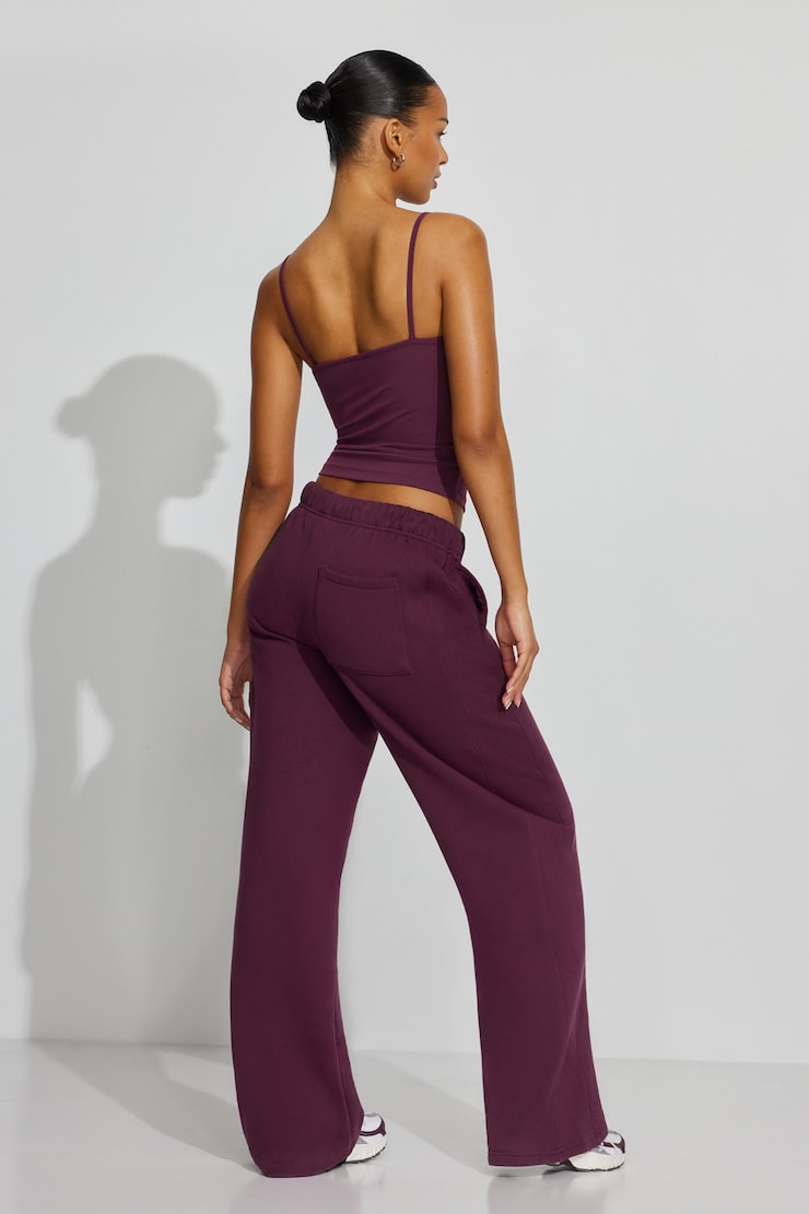 UltraFleece Straight Leg Sweatpants, Fig Fantasy Maroon, large