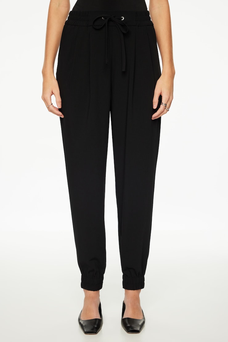 Sacha Twill Jogger Pants Jet Black  large
