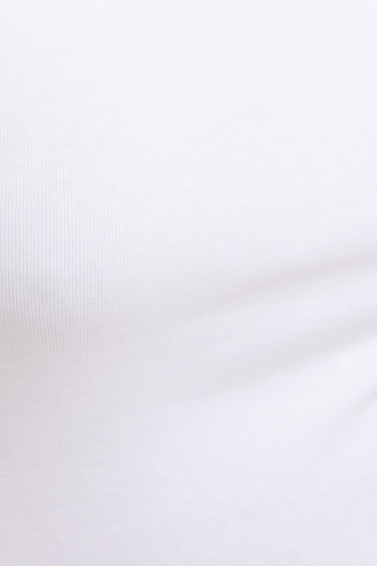 Camisole à col rond en coton Blanc éclatant large
