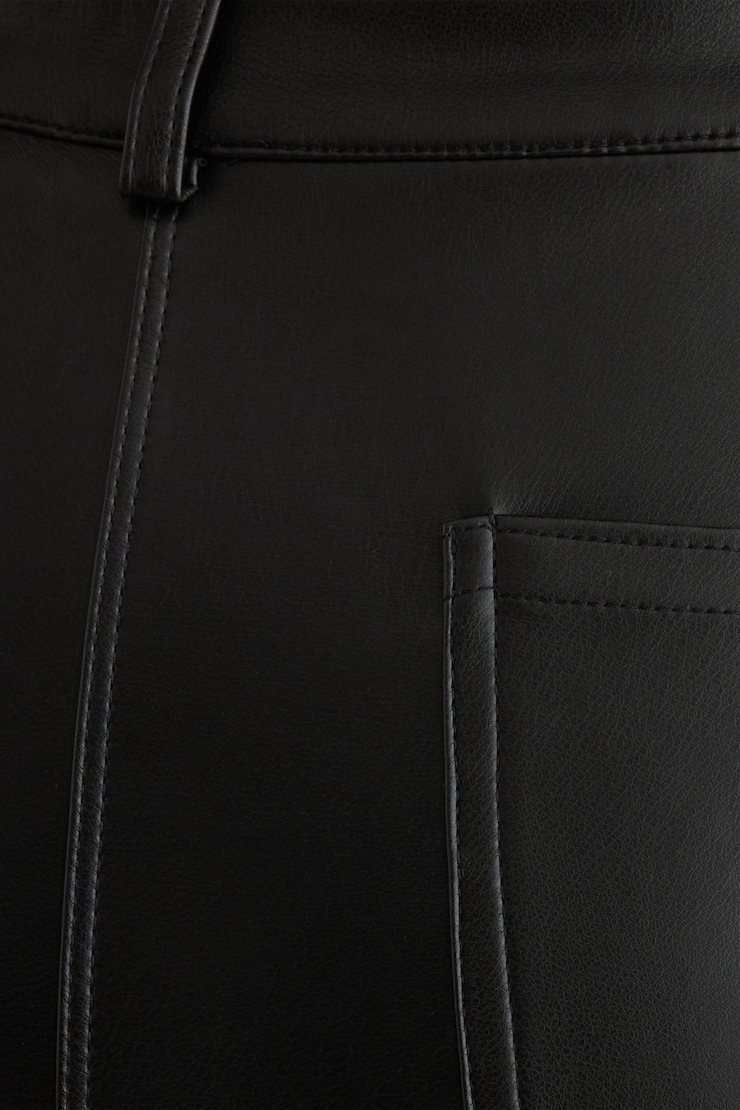 Helena Demi Boot Cut Faux Leather Pants Jet Black large