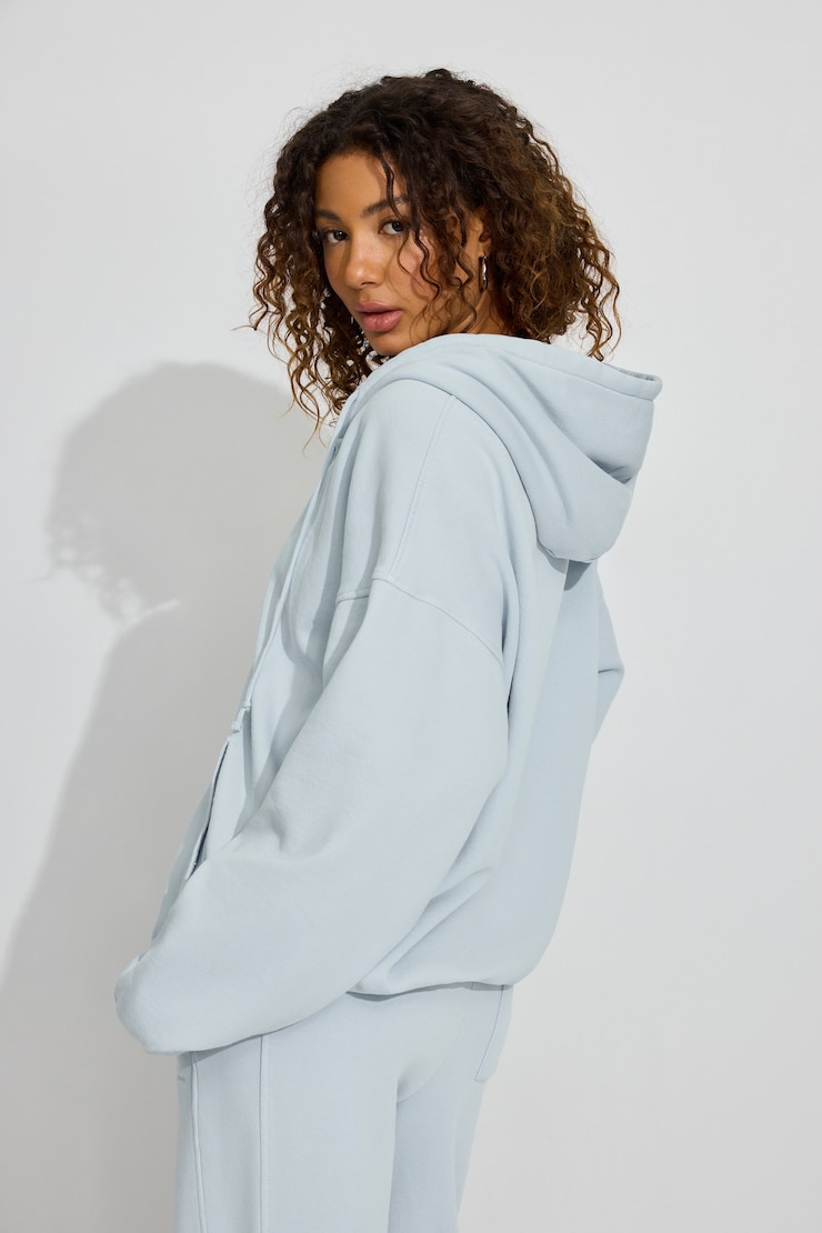 UltraFleece Oversized Zip Up Hoodie Blue | Garage