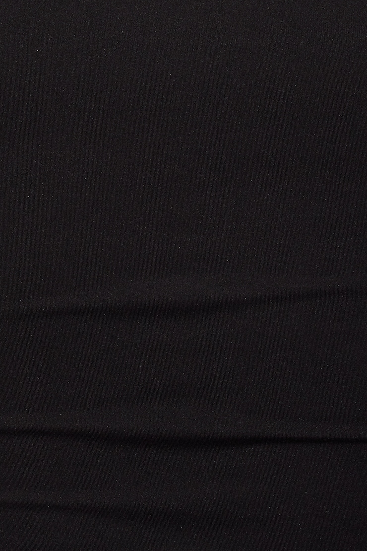 Sleek Crewneck Long Sleeve Top, Jet Black, large