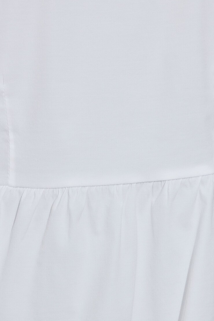 Tie Front Puff Sleeve Top, Bright White, large