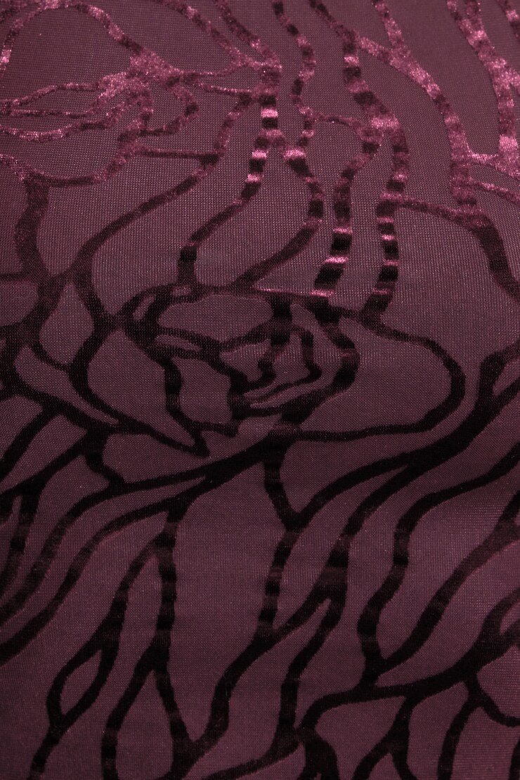 Nola Boat Neck Burnout Tank Top Black Cherry Flowers large