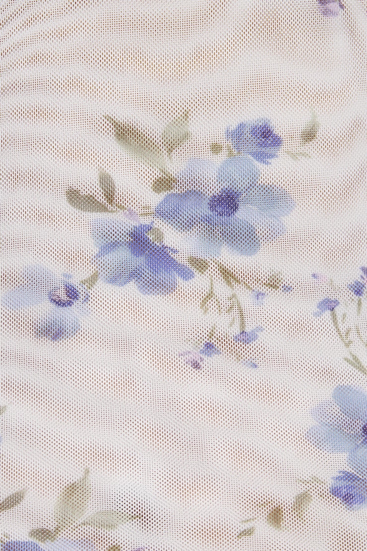 Deep Plunge Mesh Halter Top White | Garage