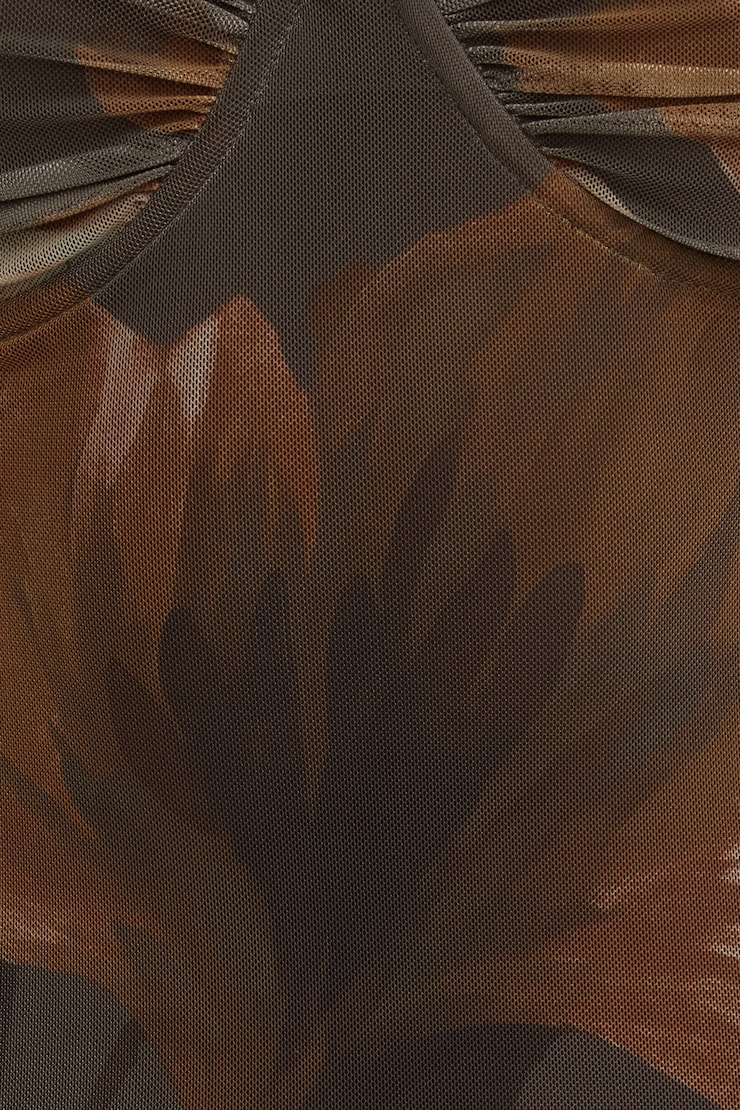 Robe maxi en maille Monet