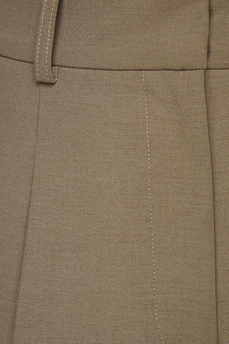 Sofia Pleated Straight Pants Northwood Khaki large