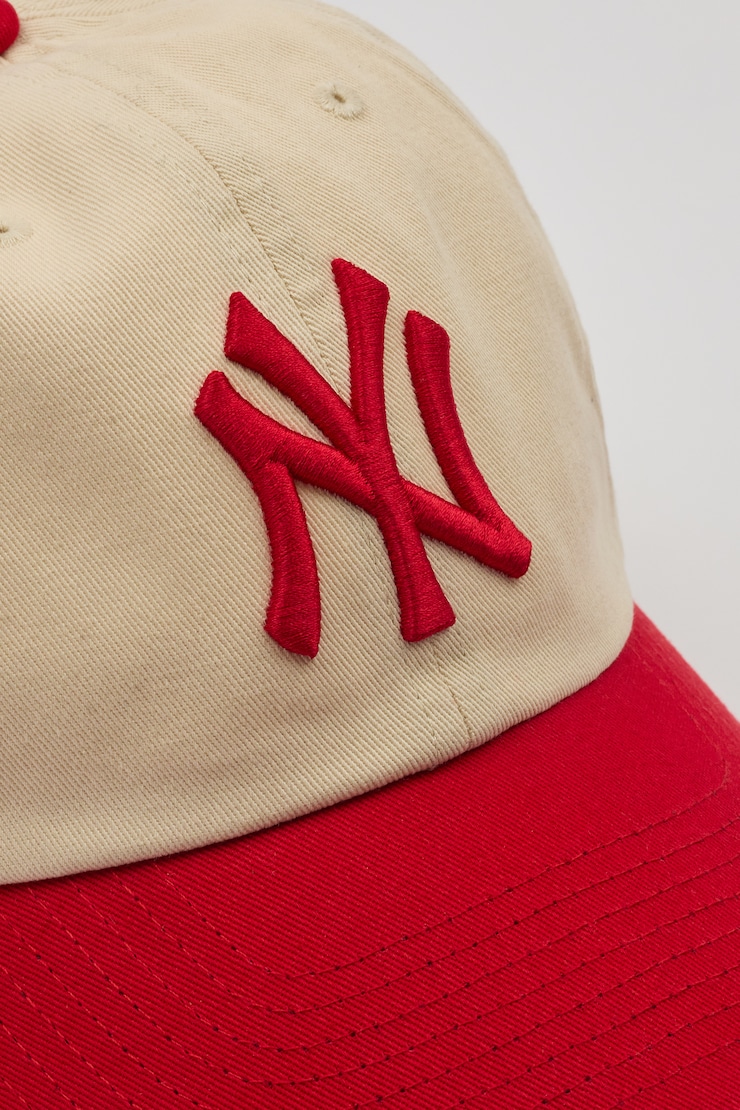 47 BRAND Two-Tone Clean Up Cap - NY, Natural/Red, large