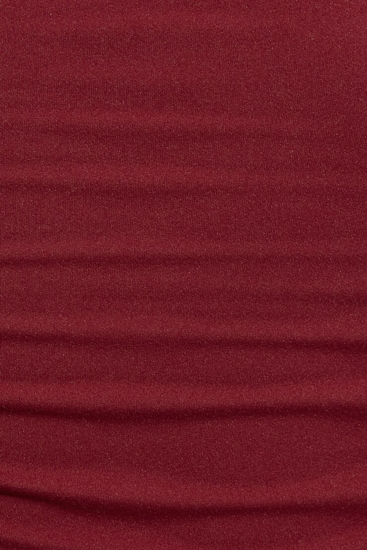 Sleek Crewneck Long Sleeve Top, Cabernet Red, large