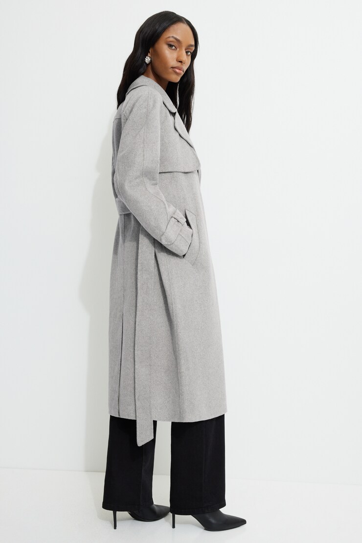 Wool Trench Coat Grey large