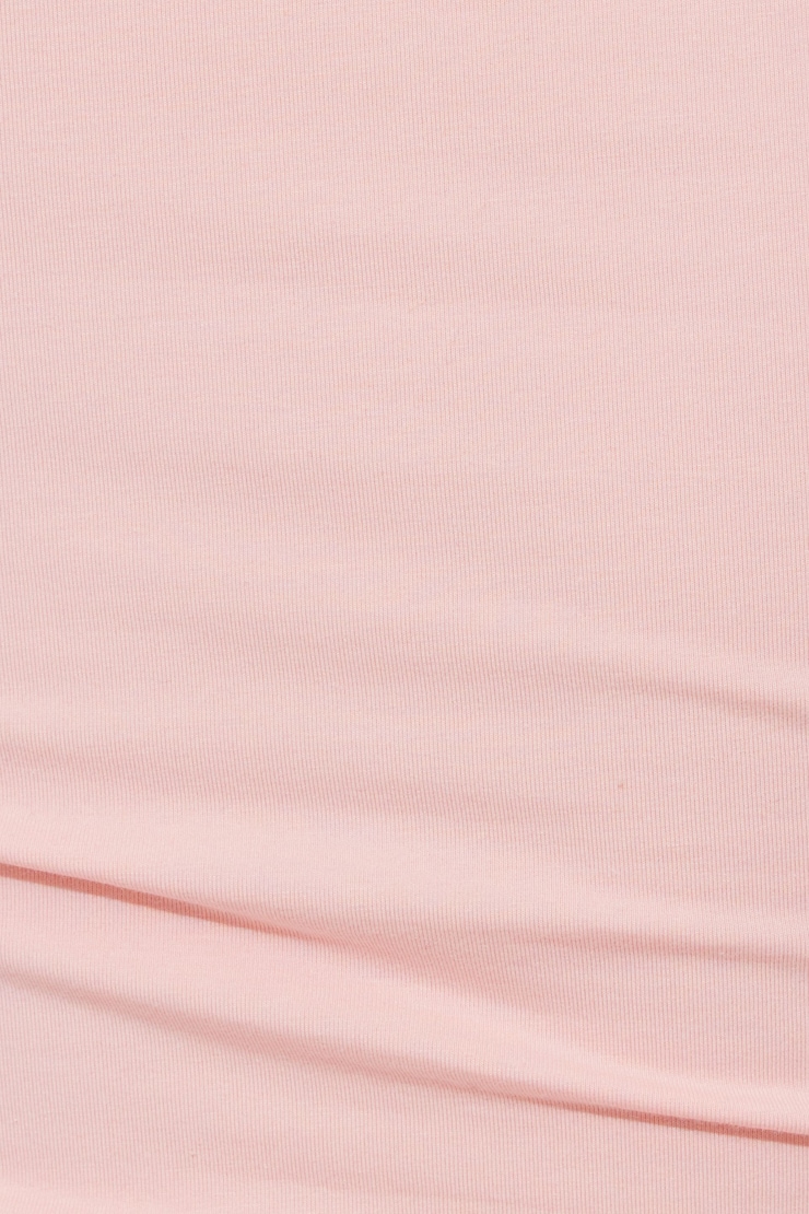 Estelle Longline Crewneck Tee, Chalk Pink, large