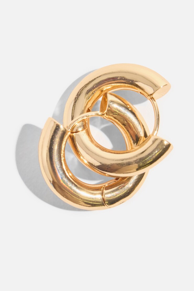 Seamless Mini Hoop Earrings Gold large