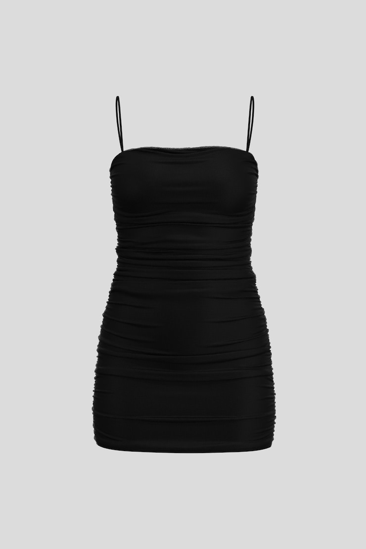 Minirobe Gigi en maille, Noir encre, large