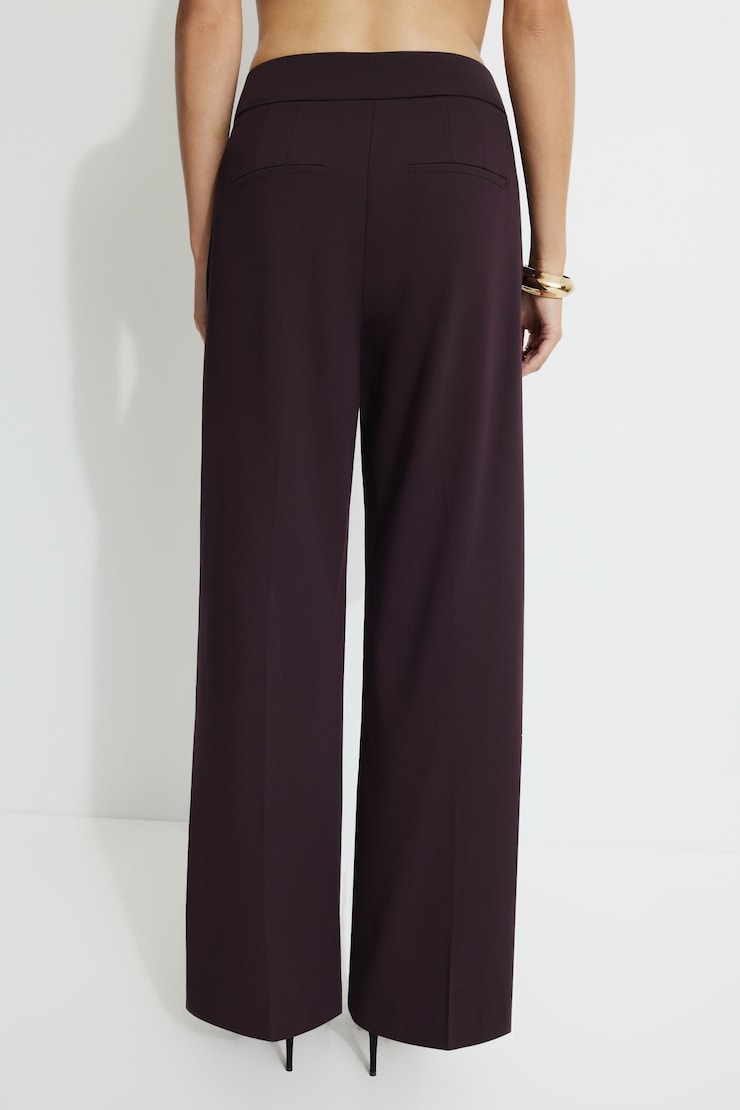 Yasmin Straight Leg Pants Black Cherry large