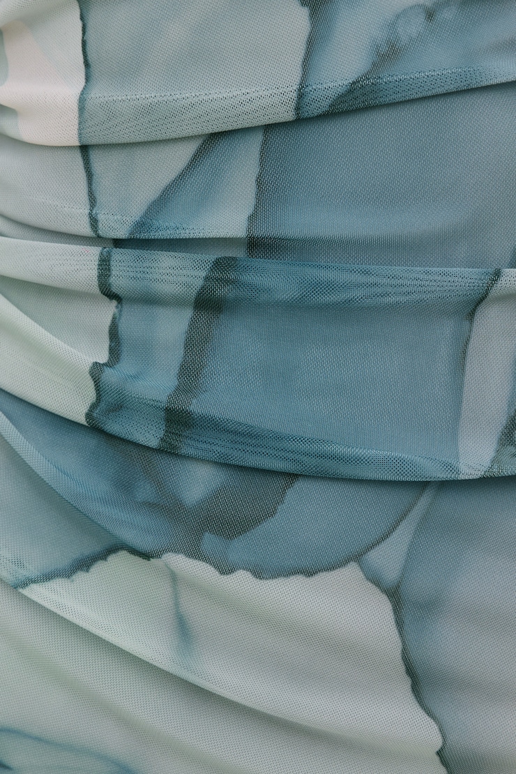 Katia Ruched Mesh Mini Dress