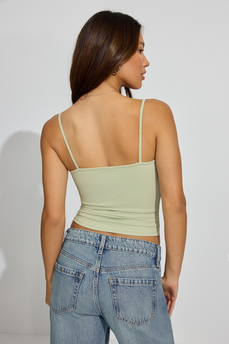 Sleek Scoop Cami Top, Desert Sage Green, large