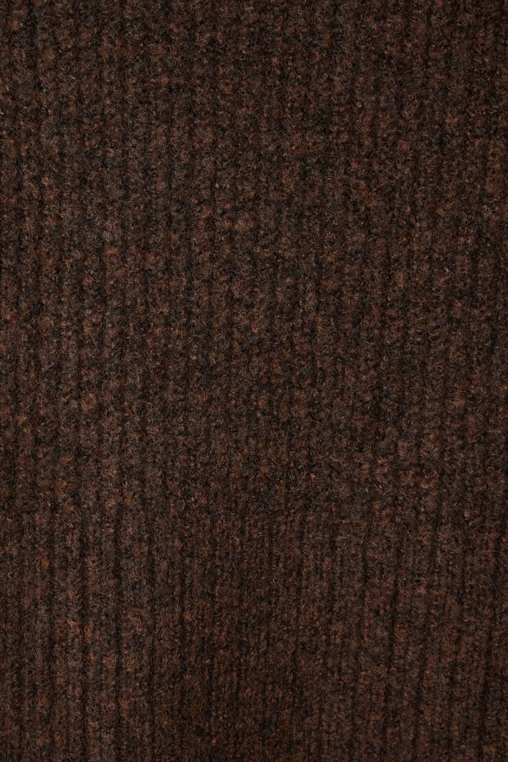 Heavenlyarn™ Mock Neck Sweater Vest French Roast Brown Melange large