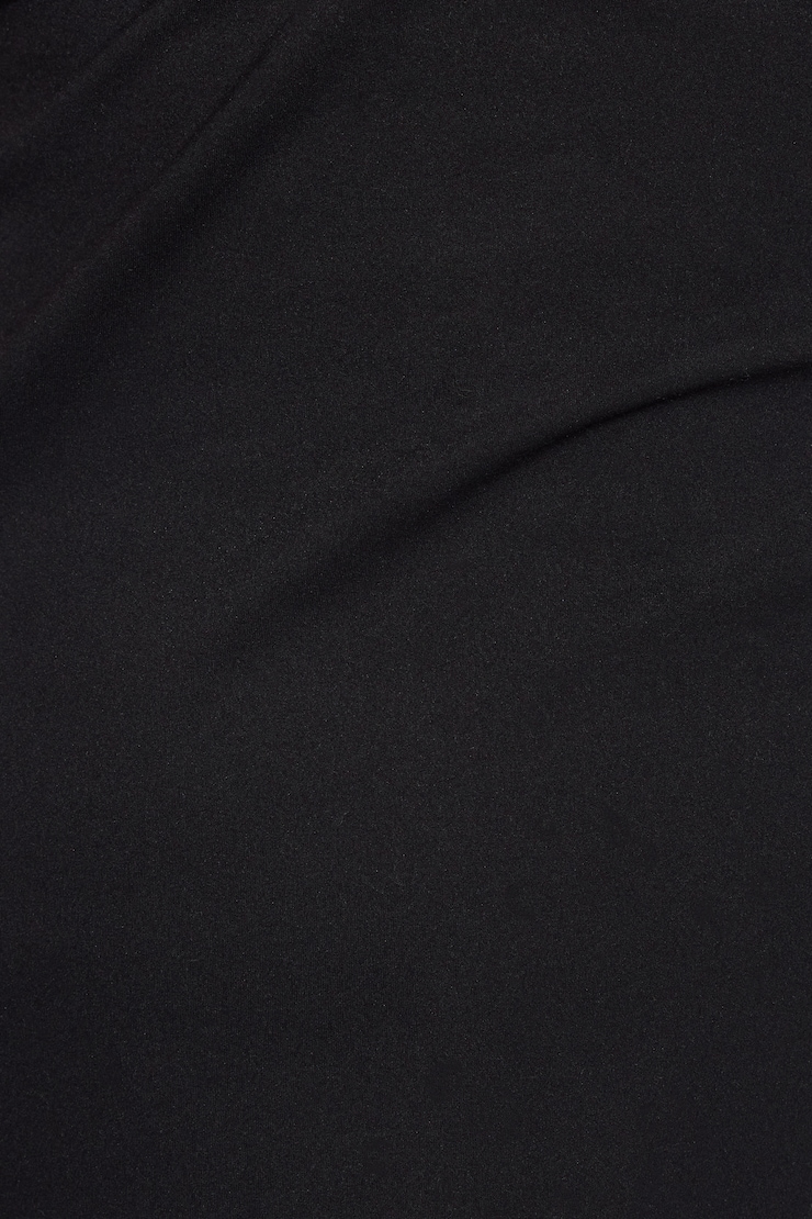 Sleek Plunge A-Line Dress, Jet Black, large