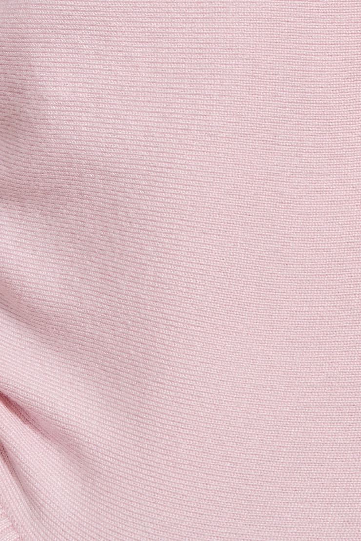 Romi Asymmetric Cinched Waist Sweater , Light Pink, large