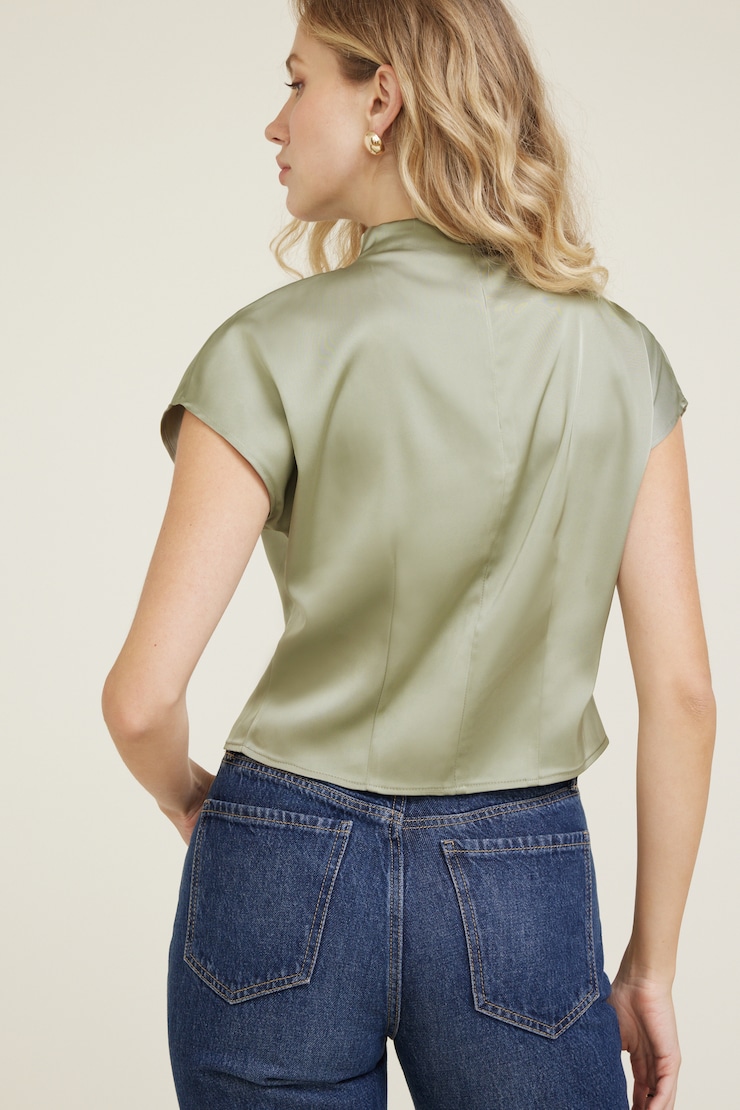 Ella Layered Satin Blouse