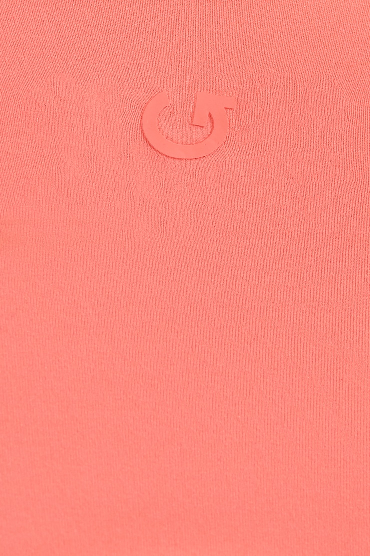 Active Plunge Bodysuit, Coral Star Orange, large