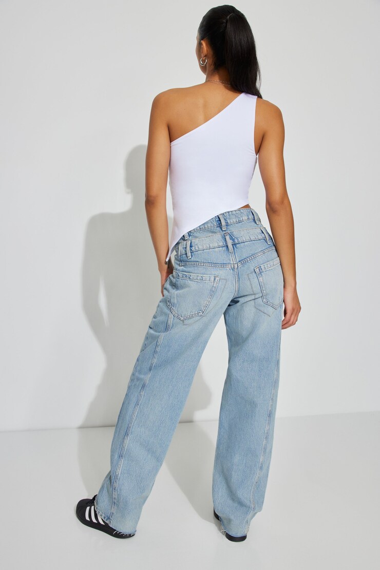Jean ample, Bleu Beck, large