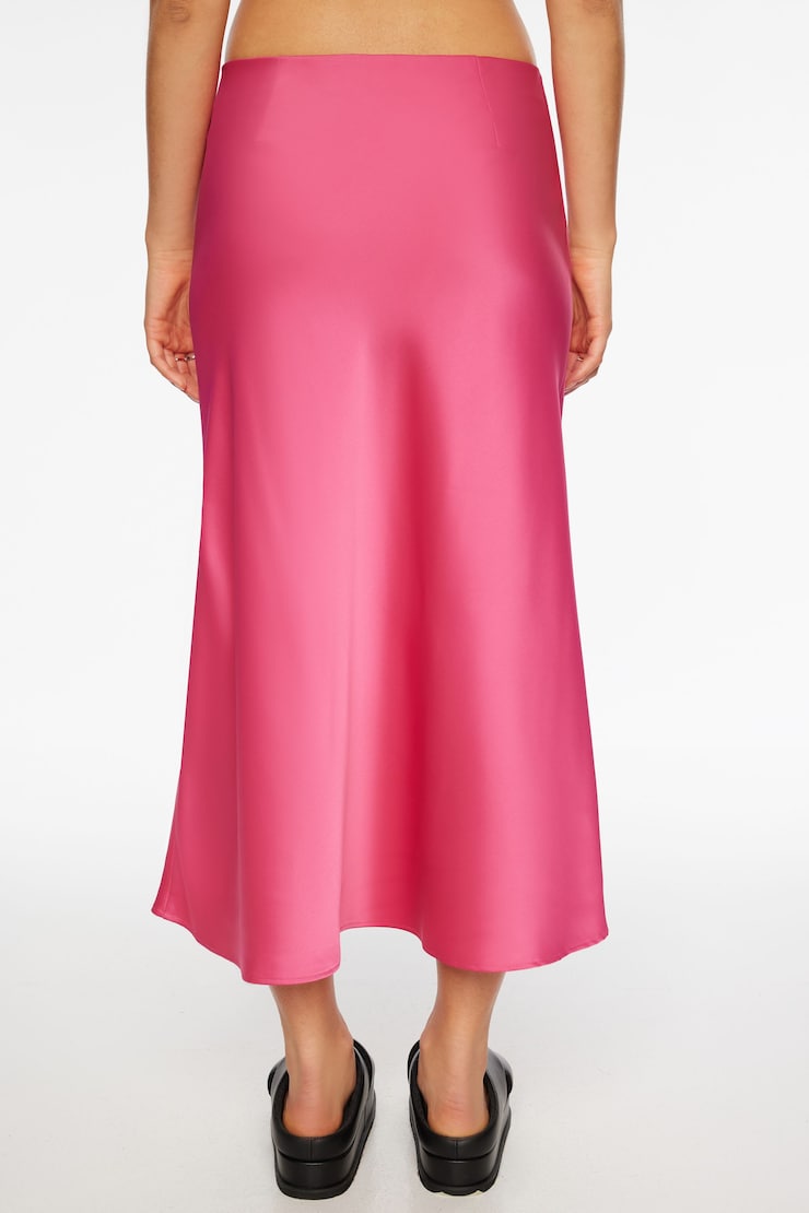 Melody Satin Slip Midi Skirt Gala Pink  large