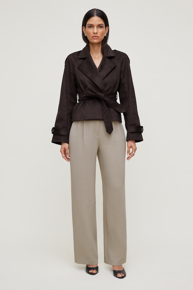 Alex Airflow Wide Leg Pants Pebblestone Grey large