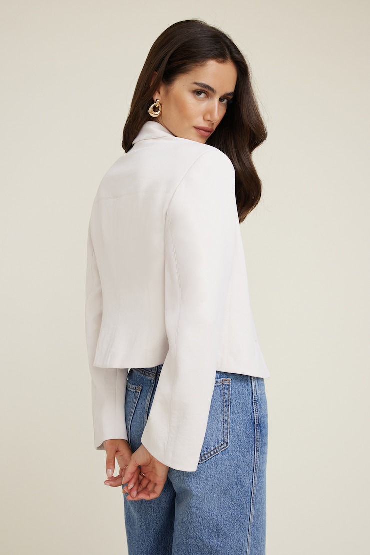 Charlotte Airflow Short Jacket Polished Pearl Beige large