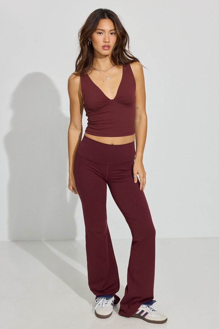 Plunge Tank Top, Port Royale Burgundy, large