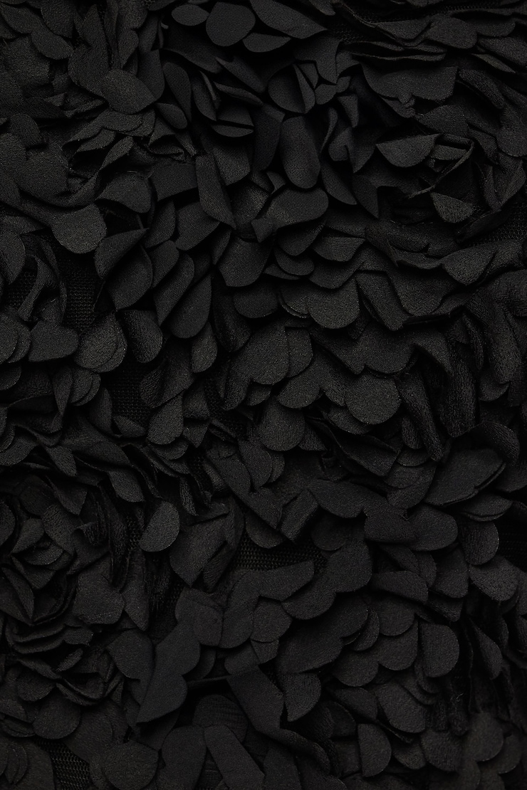 Floral Appliqué Tube Top Jet Black large