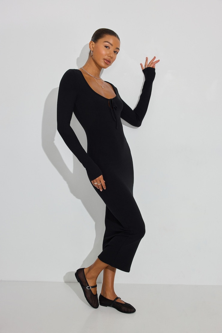 Stassi Keyhole Maxi Dress, Jet Black, large