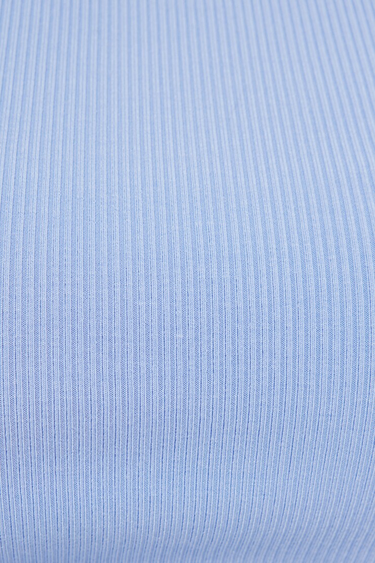 Ribbed Contrast Tank Top Blue Monday/White large
